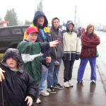 4th of July parade in the rain