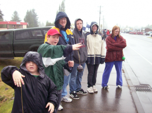 4th of July parade in the rain