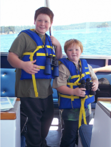 Boat sail with Nate and Josh